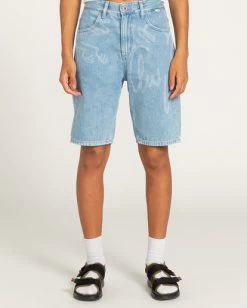 Element Harvey Birds - Denim Shorts For Women -Element eljds00101 elementw bfb0 frt1