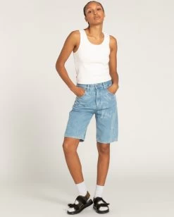 Element Harvey Birds - Denim Shorts For Women -Element eljds00101 elementw bfb0 frt9