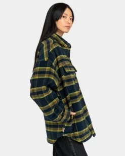 Element Saskatch Check - Padded Overshirt For Women -Element eljjk00117 elementw ktp3 frt2