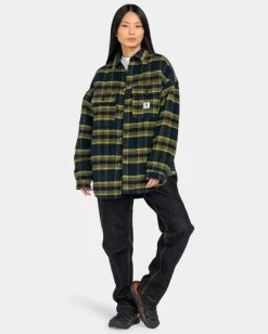 Element Saskatch Check - Padded Overshirt For Women -Element eljjk00117 elementw ktp3 frt9