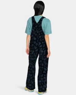 Element Utility Overall Paisley - Corduroy Dungarees For Women -Element eljnp00105 elementw kvd6 bck1
