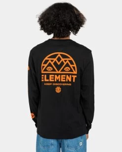 Element Disco - Long Sleeve T-Shirt For Men -Element elyzt00285 elementw fbk bck1