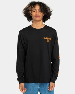 Element Disco - Long Sleeve T-Shirt For Men -Element elyzt00285 elementw fbk frt1